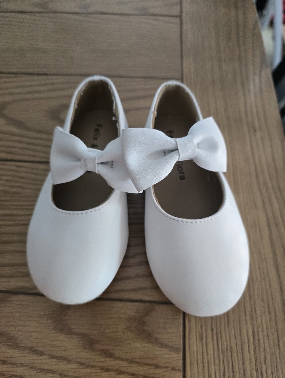 Girls' White Bow Mary Jane Shoes